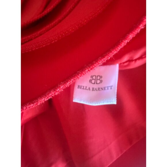 Bella Barnett Red Mini Cocktail Dress XS NWT Strapless Rose Applique Statement - Picture 9 of 13